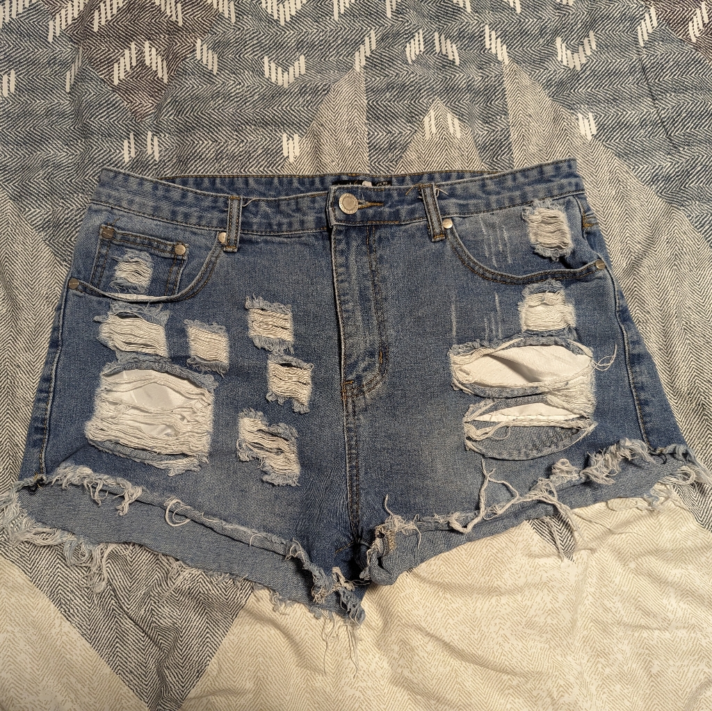Boohoo Destroyed Shorts